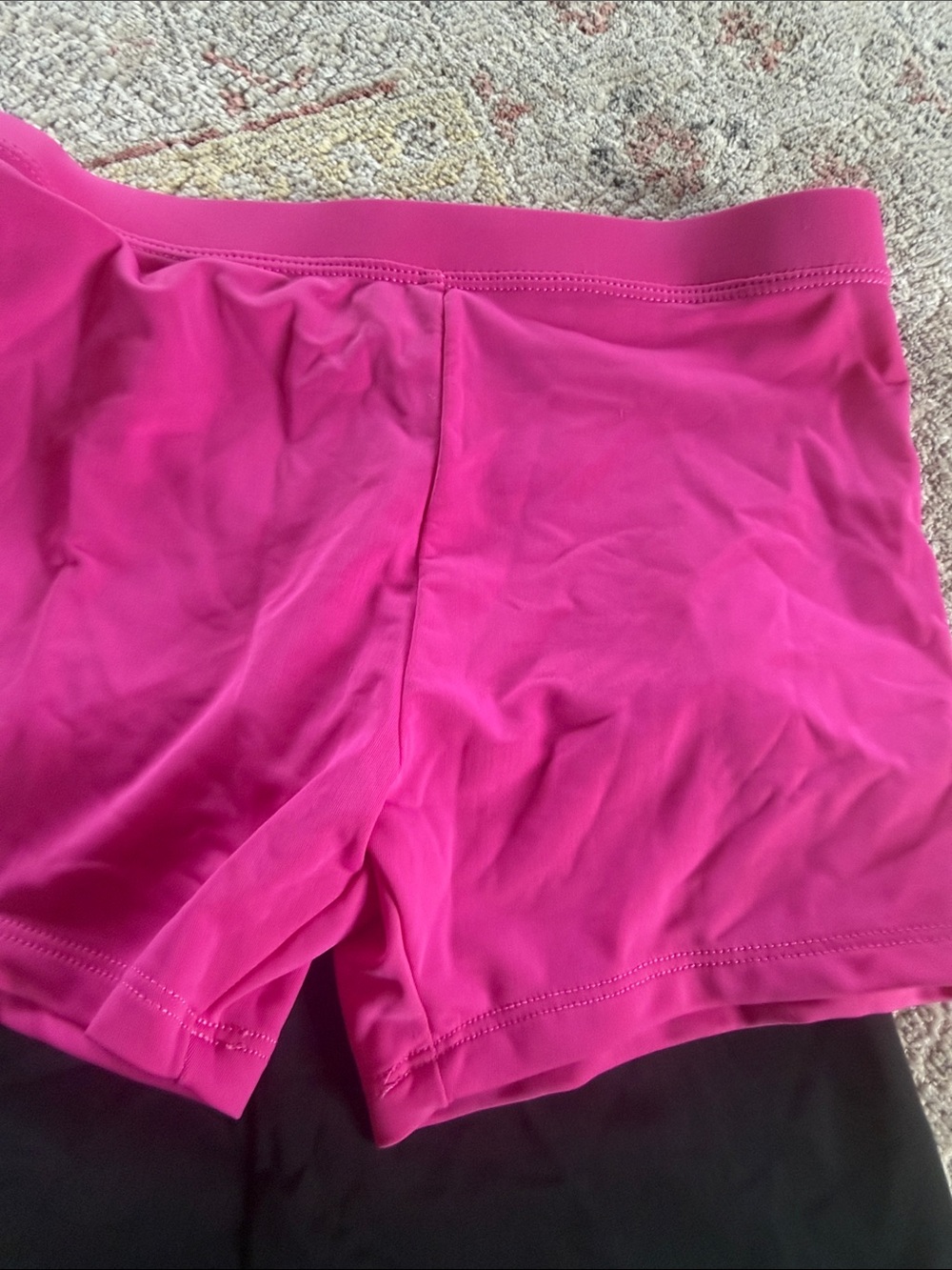 Women’s Active Stretch Bike Shorts - Pack of 6 (Pink, Black, White, Gray, Cream) - Picture 3 of 4